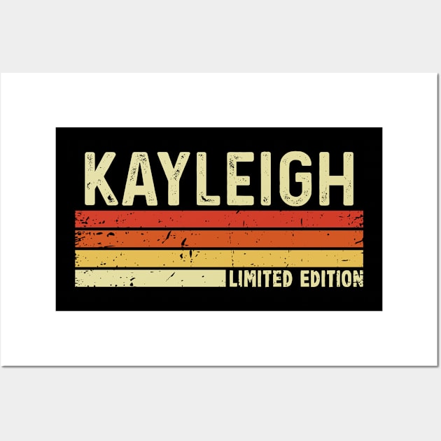Kayleigh First Name Vintage Retro Gift For Kayleigh Wall Art by CoolDesignsDz